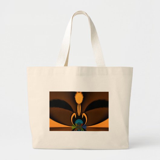 Abstracte kleurencontrastillustratie grote tote bag (Voorkant)
