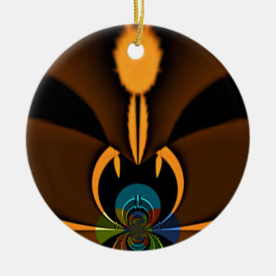 Abstracte kleurencontrastillustratie keramisch ornament