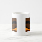 Abstracte kleurencontrastillustratie koffiemok (Center)