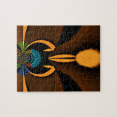 Abstracte kleurencontrastillustratie legpuzzel (Horizontaal)