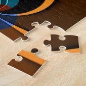 Abstracte kleurencontrastillustratie legpuzzel (Zijkant)