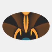 Abstracte kleurencontrastillustratie ovale sticker (Voorkant)