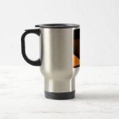 Abstracte kleurencontrastillustratie reisbeker (Links)