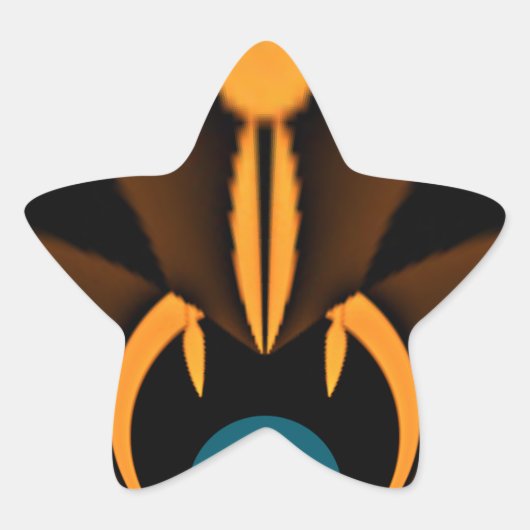 Abstracte kleurencontrastillustratie ster sticker (Voorkant)