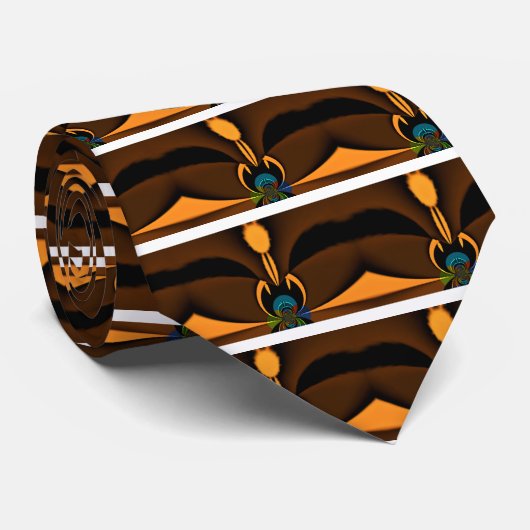 Abstracte kleurencontrastillustratie stropdas (Opgerold)