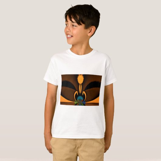 Abstracte kleurencontrastillustratie t-shirt (Voorkant volledig)