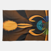 Abstracte kleurencontrastillustratie theedoek (Horizontaal)