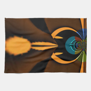 Abstracte kleurencontrastillustratie theedoek