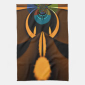 Abstracte kleurencontrastillustratie theedoek (Verticaal)