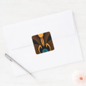 Abstracte kleurencontrastillustratie vierkante sticker (Envelop)