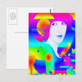 Abstracte kleurendromen briefkaart (Voorkant / Achterkant)