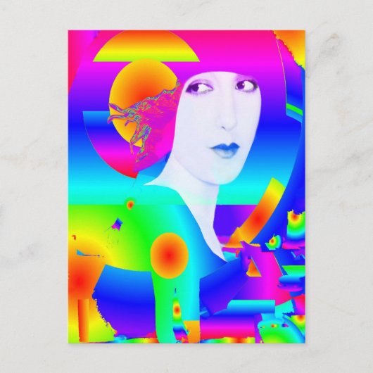 Abstracte kleurendromen briefkaart (Voorkant)