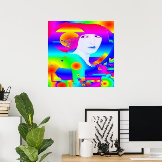 Abstracte kleurendromen poster (Thuiskantoor)