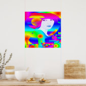 Abstracte kleurendromen poster (Keuken)