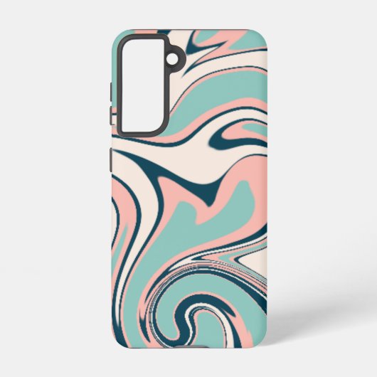 Abstracte kleurengolven samsung galaxy hoesje (Achterkant)