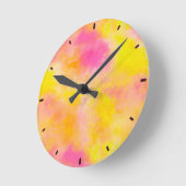 Abstracte Kleurengradiënt Lichtgevende Gepersonali Ronde Klok (Hoek)