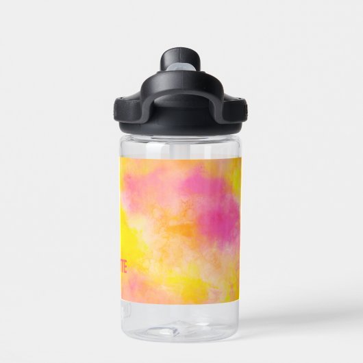 Abstracte Kleurengradiënt Lichtgevende Gepersonali Waterfles (Achterkant)