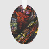Abstracte kleurenharmonie Acrylovaal Ornament (achterkant)