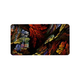 Abstracte kleurenharmonie etiket