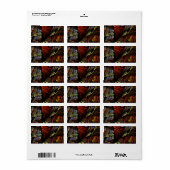Abstracte kleurenharmonie etiket (Full Sheet)