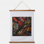 Abstracte kleurenharmonie hangend wandkleed (Voorkant)