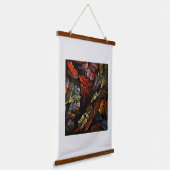 Abstracte kleurenharmonie hangend wandkleed (Gebogen)