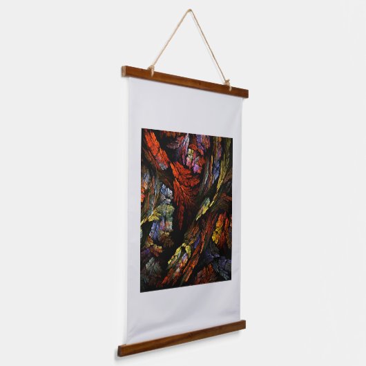 Abstracte kleurenharmonie hangend wandkleed (Gebogen)