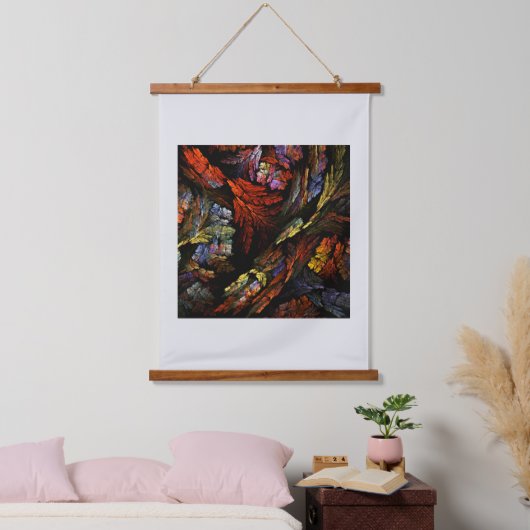 Abstracte kleurenharmonie hangend wandkleed (Slaapkamer)