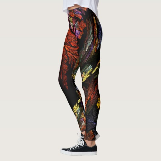 Abstracte kleurenharmonie leggings (Links)