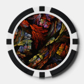 Abstracte kleurenharmonie poker chips (Voorkant)