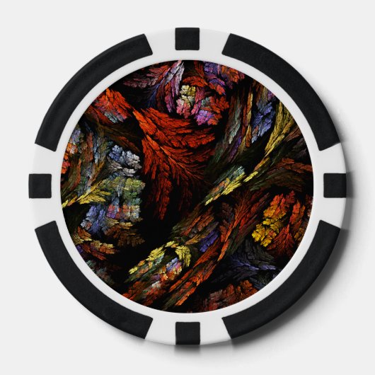 Abstracte kleurenharmonie poker chips (Voorkant)