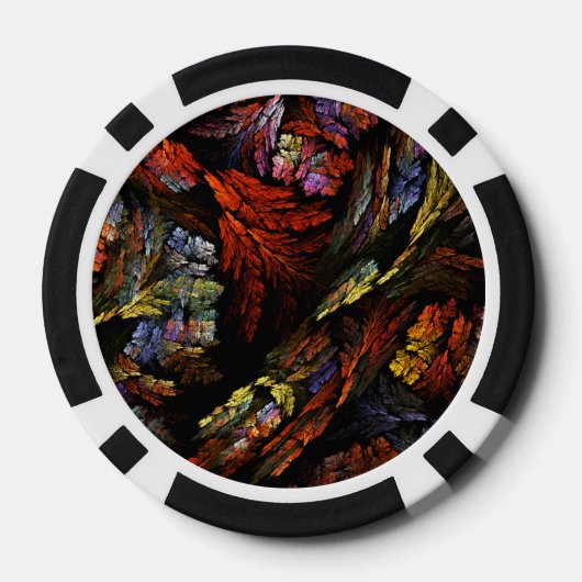 Abstracte kleurenharmonie poker chips (Achterkant)