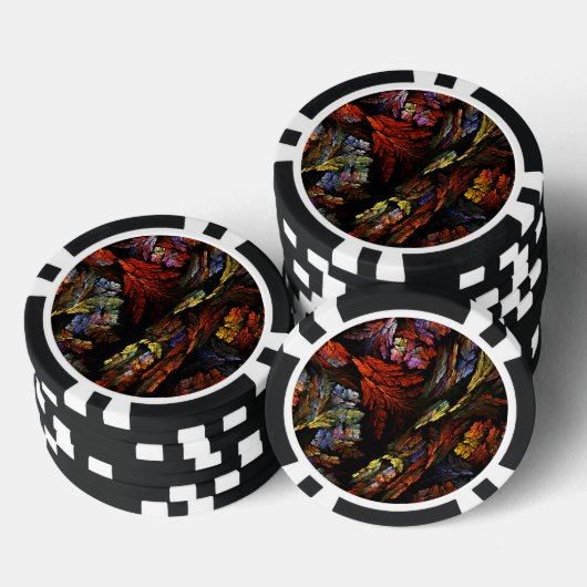 Abstracte kleurenharmonie poker chips (Opstapeling)