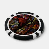 Abstracte kleurenharmonie poker chips (Enkel)