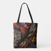 Abstracte kleurenharmonie tote bag (Achterkant)