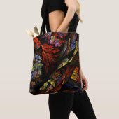 Abstracte kleurenharmonie tote bag (Dichtbij)