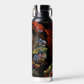 Abstracte kleurenharmonie waterfles (Voorkant)