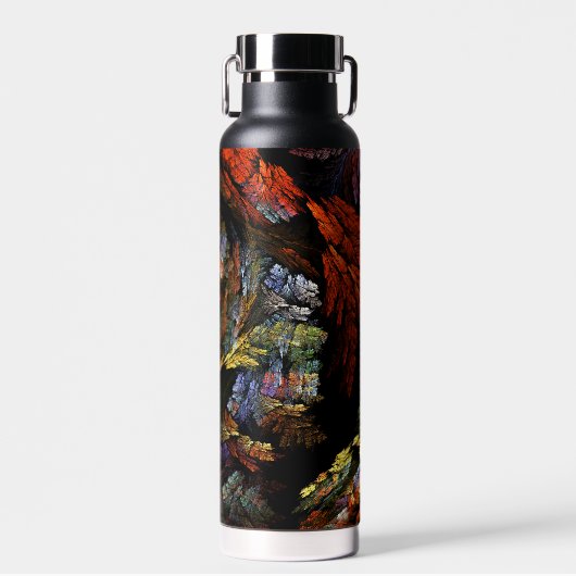 Abstracte kleurenharmonie waterfles (Voorkant)