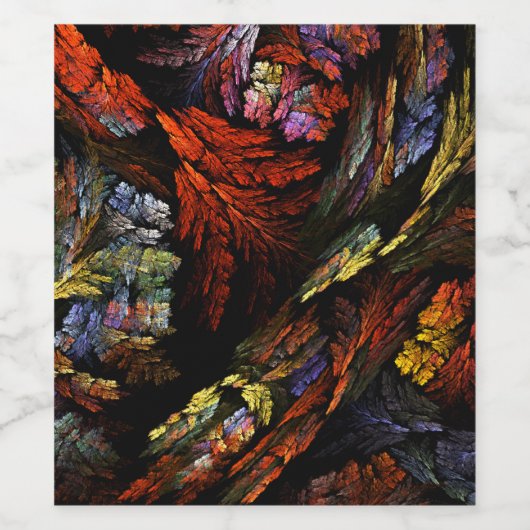 Abstracte kleurenharmonie wijn etiket (Enkel label)