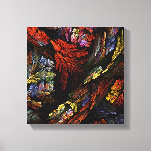 Abstracte kleurenharmonie zwart-wit canvas afdruk (Voorkant)