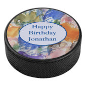 Abstracte kleurenillustratie hockey puck (3/4)