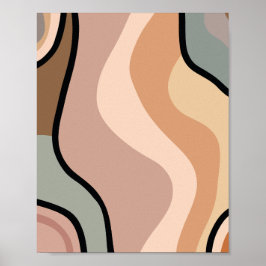 Abstracte kleurenillustratie poster