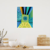 Abstracte kleureninkool poster (Keuken)