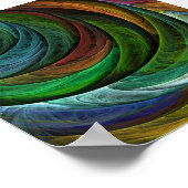 Abstracte kleurenkleur poster (Hoek)