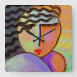 Abstracte kleurenklok voor grote klokken