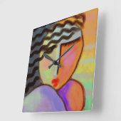 Abstracte kleurenklok voor grote klokken (Hoek)