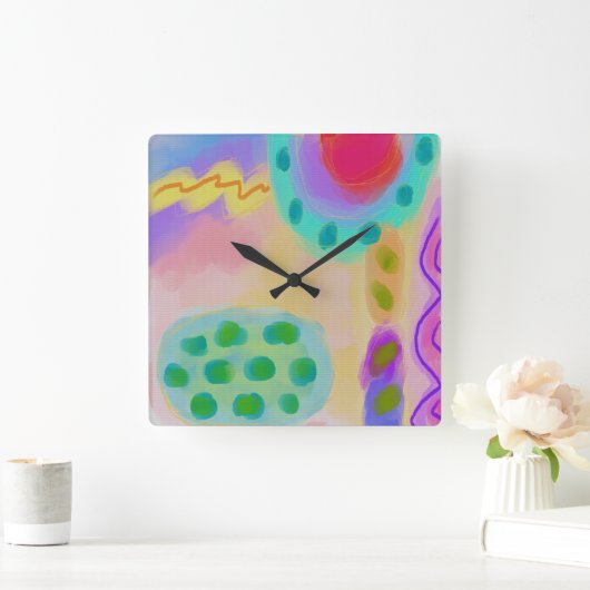 Abstracte kleurenklok voor grote klokken (Huis)