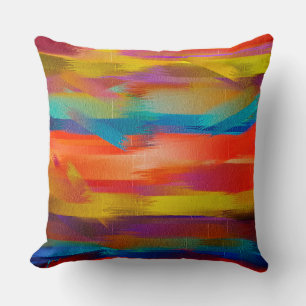Abstracte kleurenkunst #11 kussen