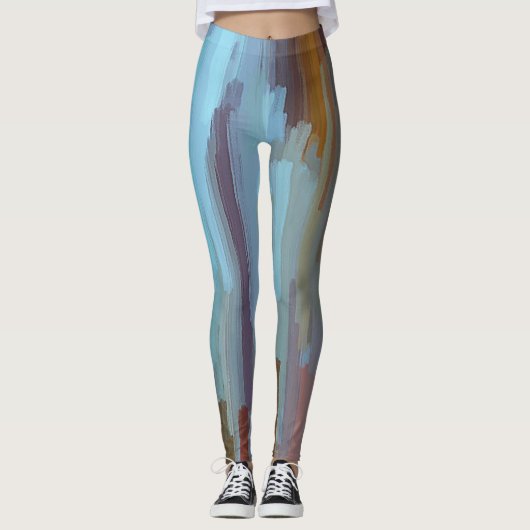 Abstracte kleurenkunst #21 leggings (Voorkant)