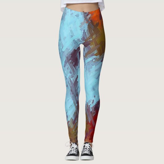 Abstracte kleurenkunst #22 leggings (Voorkant)